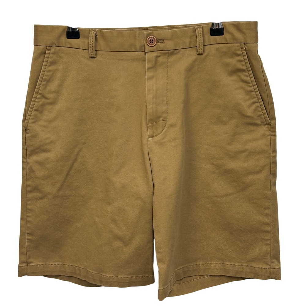 IZOD Saltwater Stretch Mens Khaki Chino Shorts 30  Tan 45P5901‎